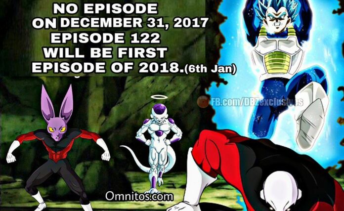 Dragon Ball Super Episode 122 to release on 6th Jan of 2018