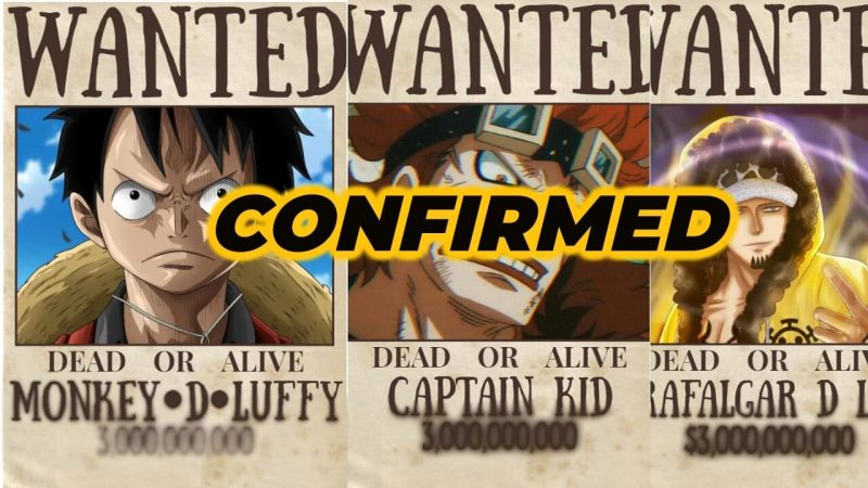 Confirmed Bounty Of Luffy, Law, And Kid After Wano Arc Leaked!