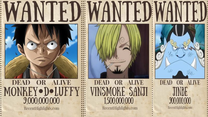 Expected One Piece 1053 Bounties Of All Strawhats After Wano Arc