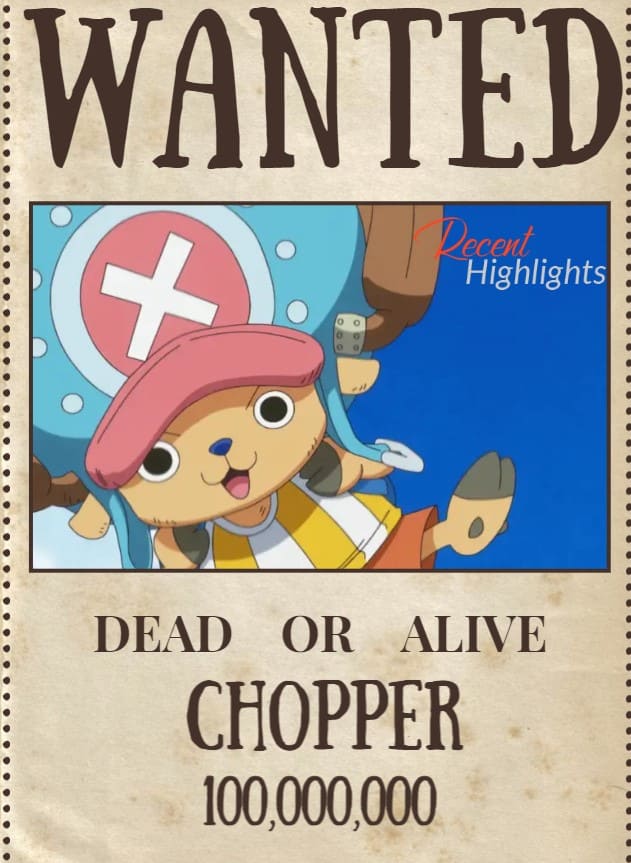Chopper Bounty After Wano