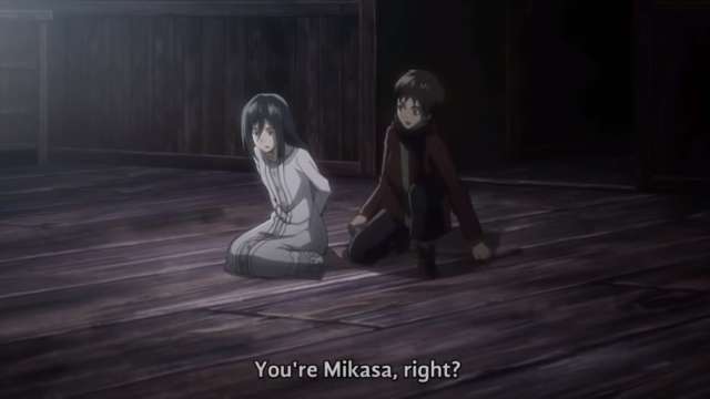 eren saving mikasa