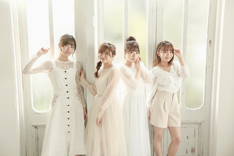 Members of Healer Girls. From the left, Akane Kumada, Marina Horiuchi, Karin Isobe, Chihaya Yoshitake.