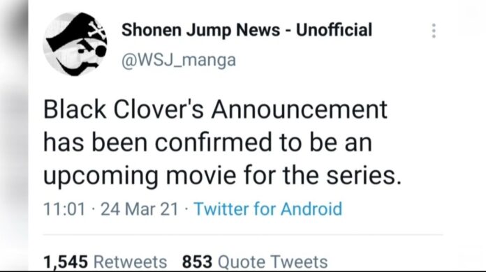 An official announcement on BC movie on Twitter