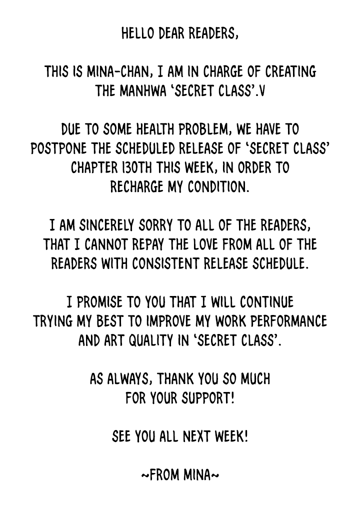 Secret Class 130 Delayed