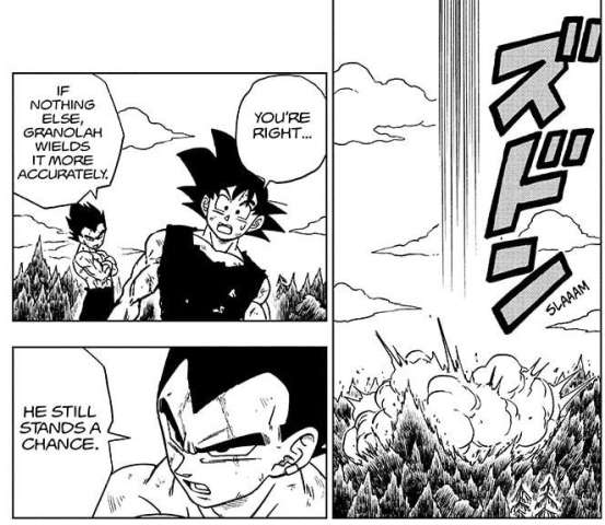 vegeta acknowledging geanolah's strength