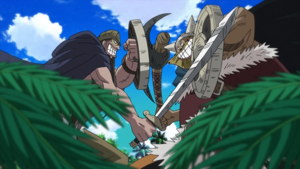 What will happen to Luffy and his crew on Elbaf Island?