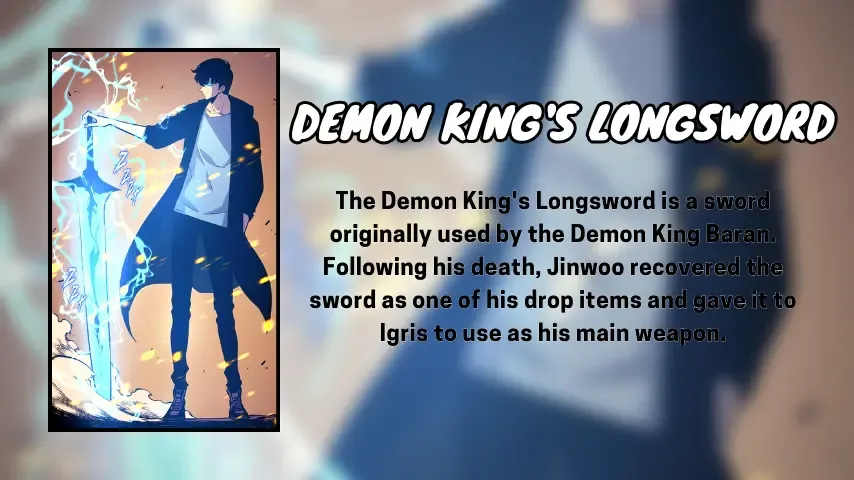 Demon King's Longsword: The Only Sword in Sung Jinwoo's All Weapons Collection