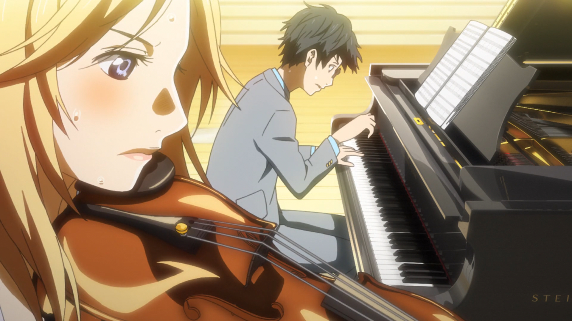 Different types of music in Your lie in april