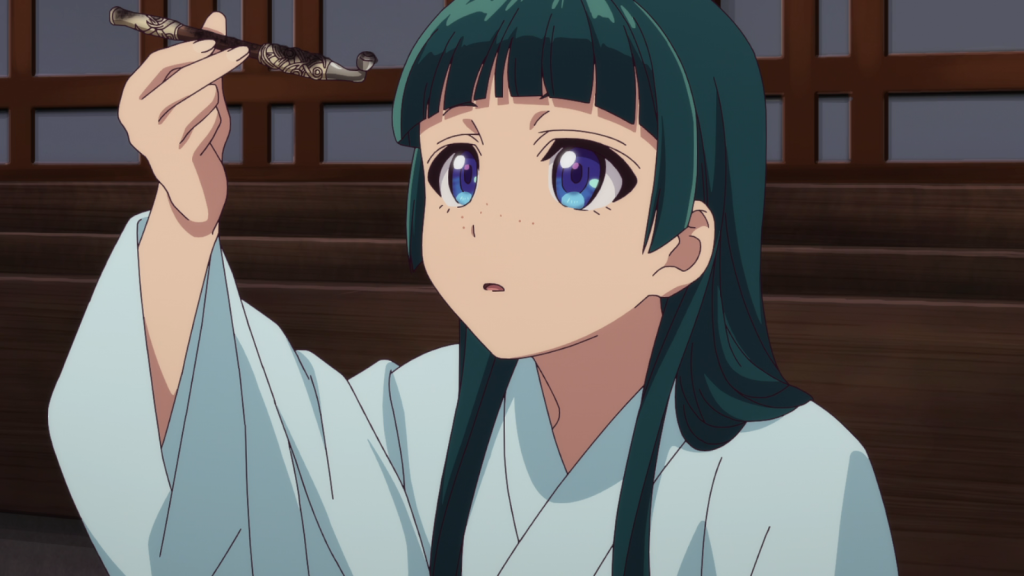apothecary-diaries-episode-14-maomao-with-pipe